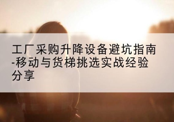 丹凤移动式升降机怎么选-工厂采购升降设备避坑指南-移动与货梯挑选实战经验分享