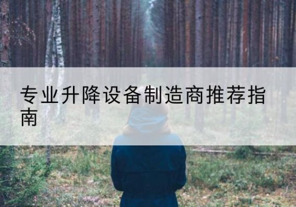 丹凤电动剪叉升降平台厂家-专业升降设备制造商推荐指南